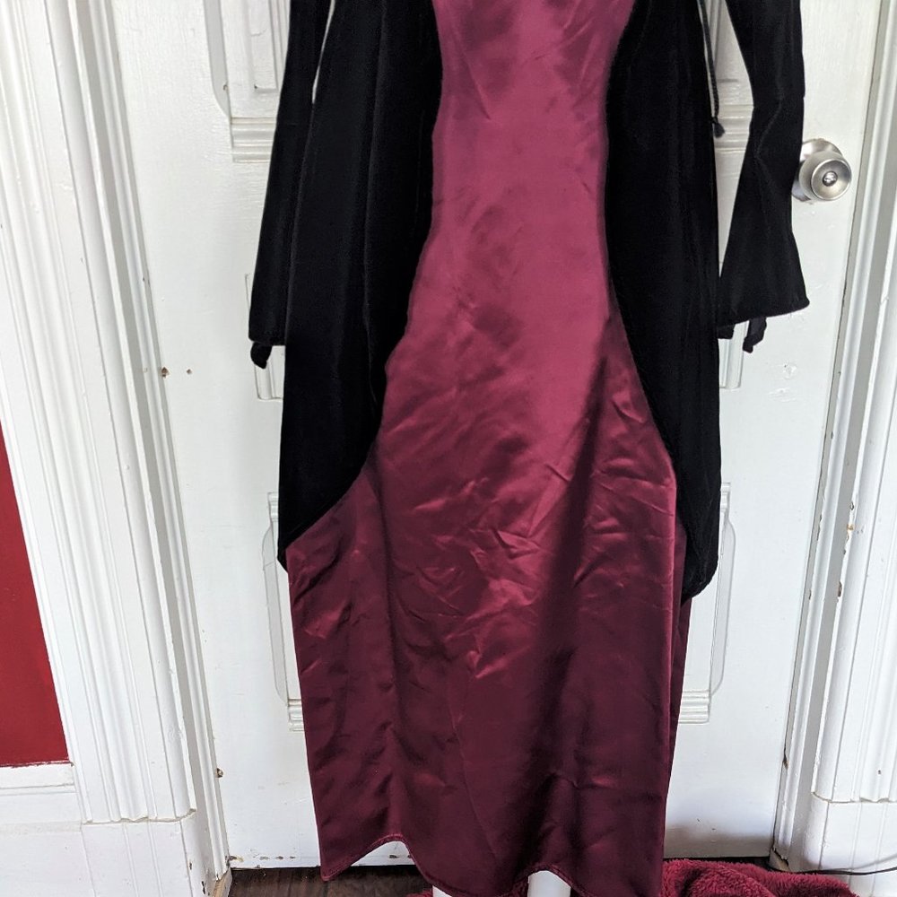 Lip Service Deadstock Vampire Velvet and Satin Gown Vintage 90s NWT - Picture 6 of 11